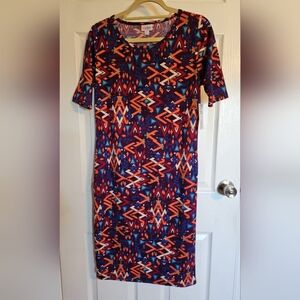 Colorful Geometric Print Dress